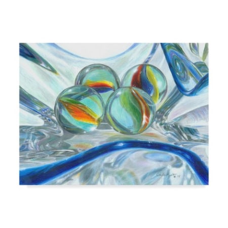 Carla Kurt 'Bowl Of Marbles' Canvas Art,35x47